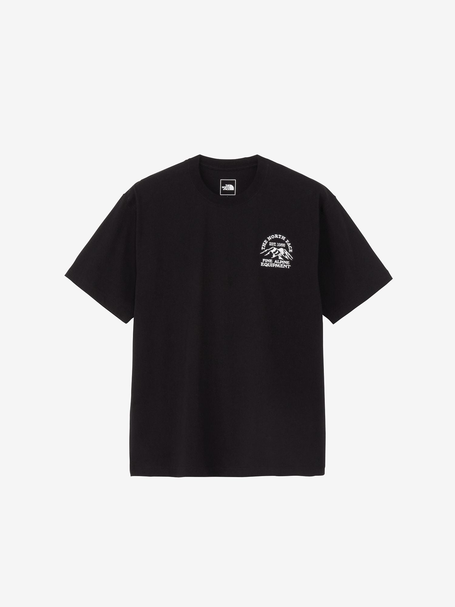 Short Sleeve Fine Alpine Mountain Tee (Unisex) - Black