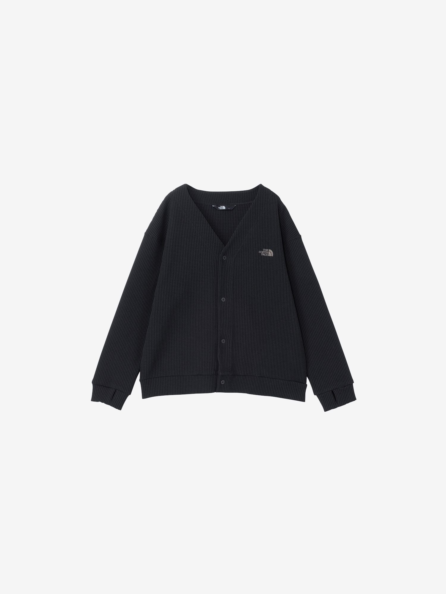 Waffle Cardigan (Kids) - Black
