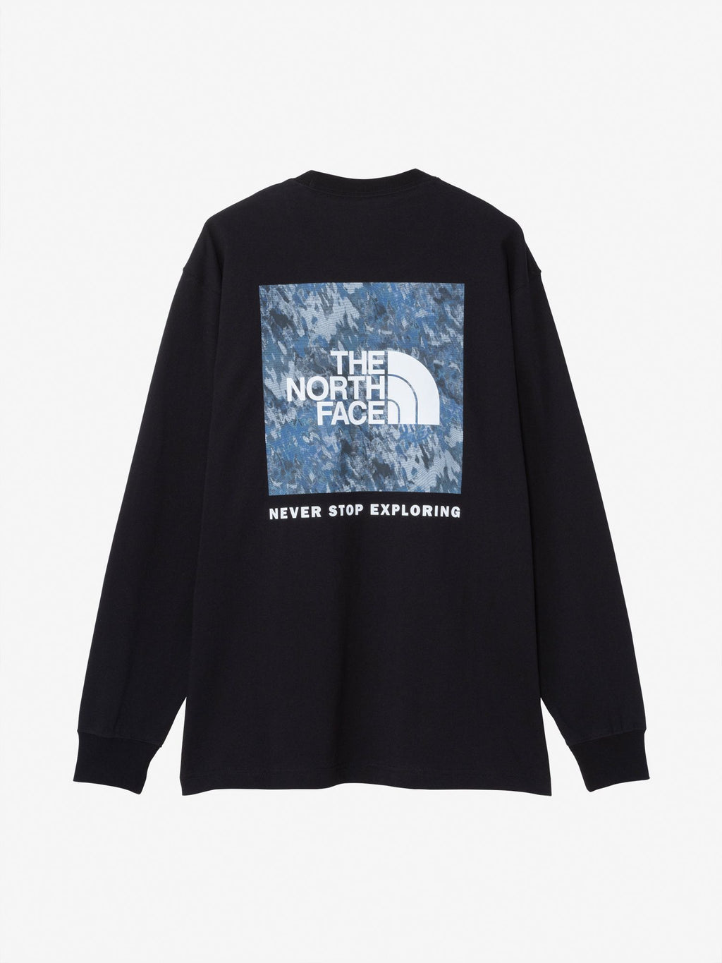 Long Sleeve Square Digital Graphic Tee (Unisex) - Black