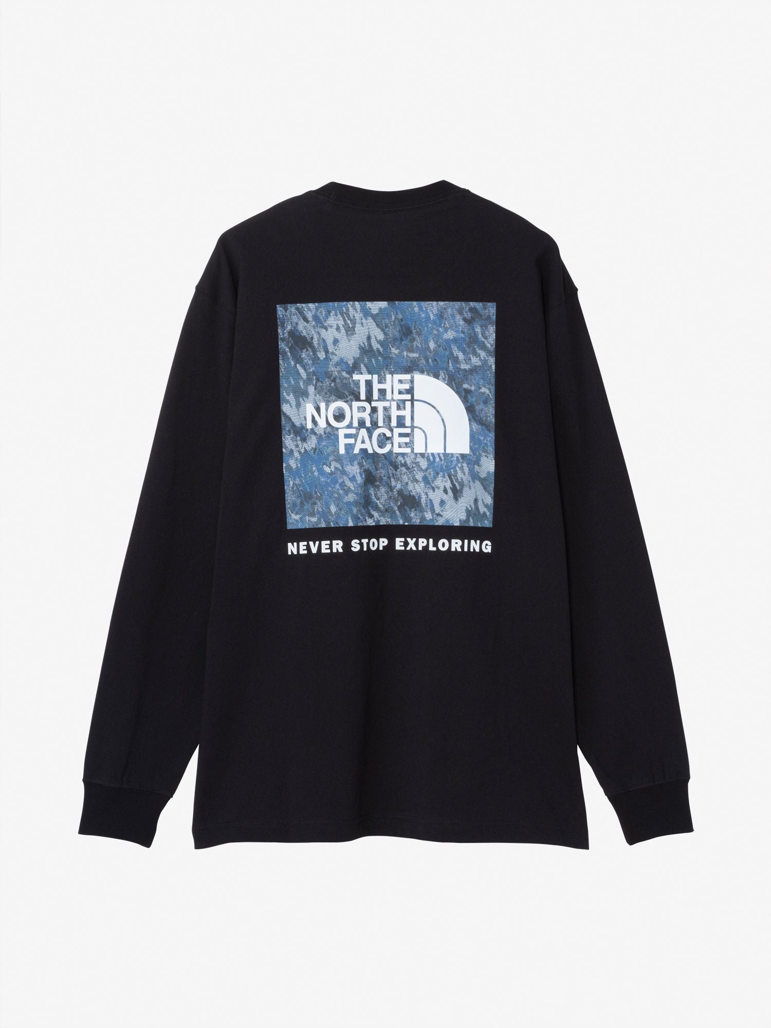 Long Sleeve Square Digital Graphic Tee (Unisex) - Black