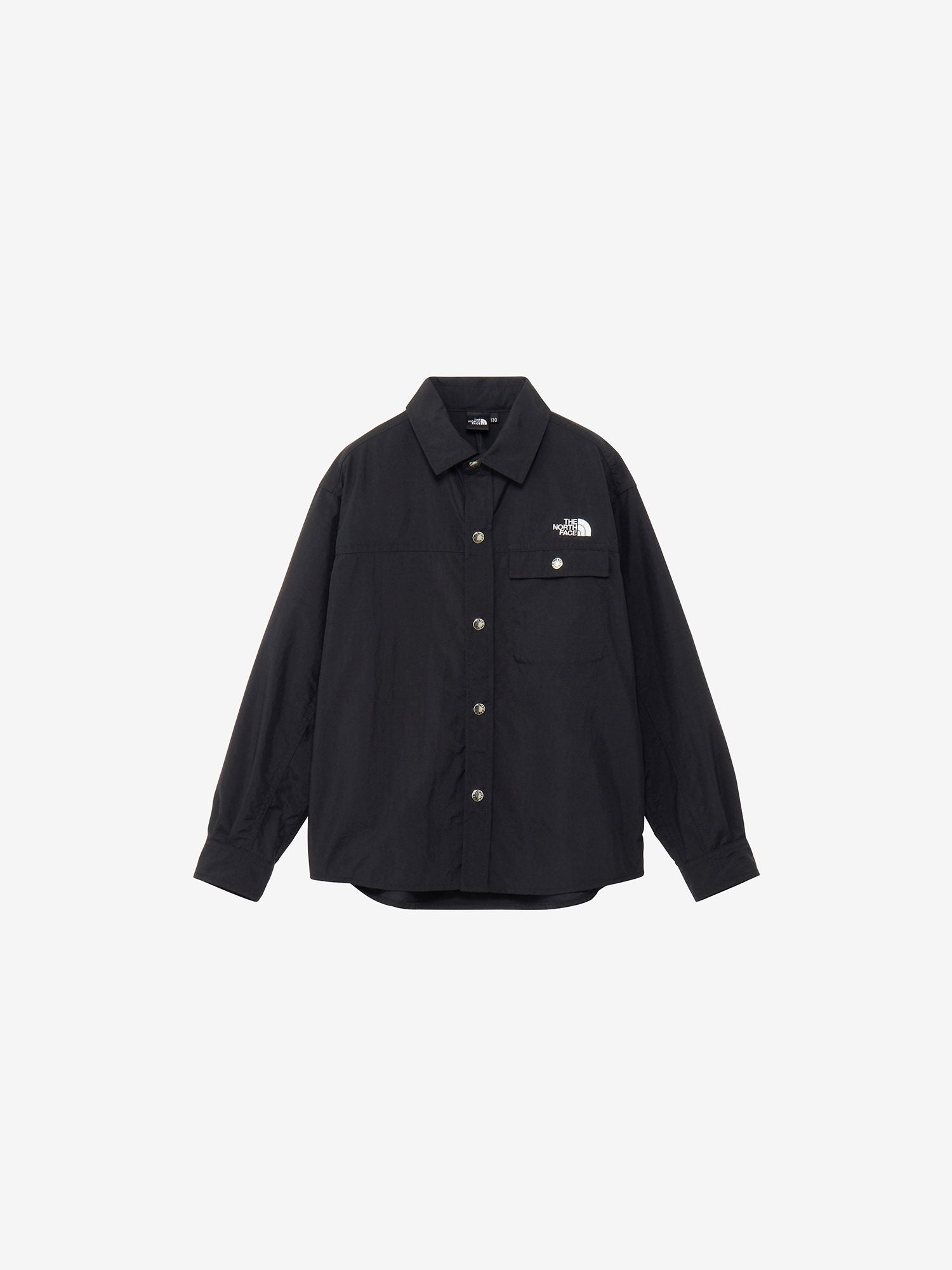 Long Sleeve Nuptse Shirt (Kids) - Black