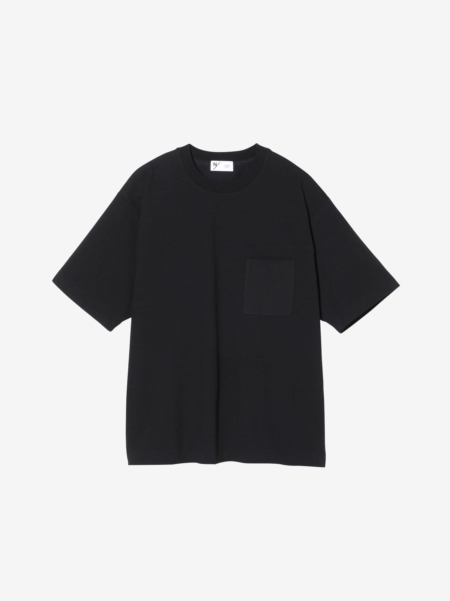 Medium Dry Jersey Big Tee with Pocket (Unisex) - Black