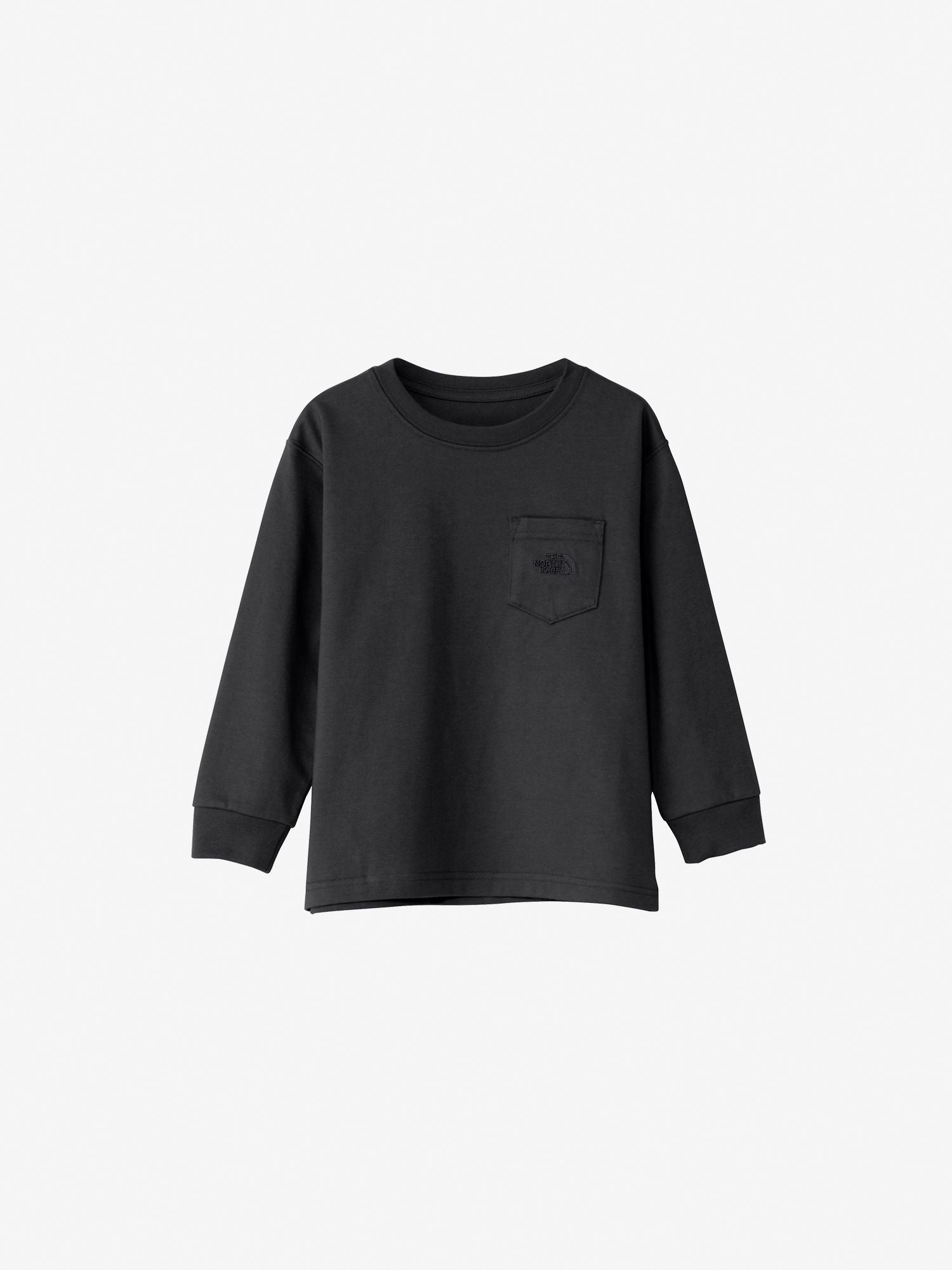 Toddler Long Sleeve Pocket Logo Tee (Kids) - Black