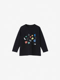 Toddler Long Sleeve Cut and Paste Tee (Kids) - Black