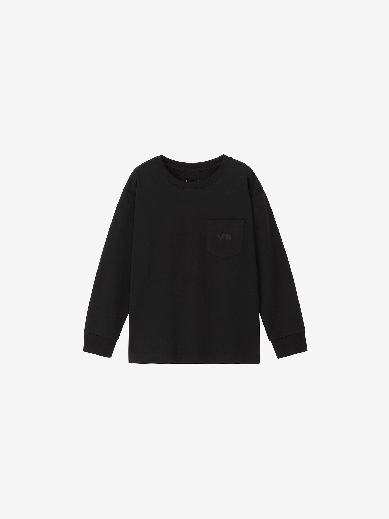 Long Sleeve Pocket Logo Tee (Kids) - Black