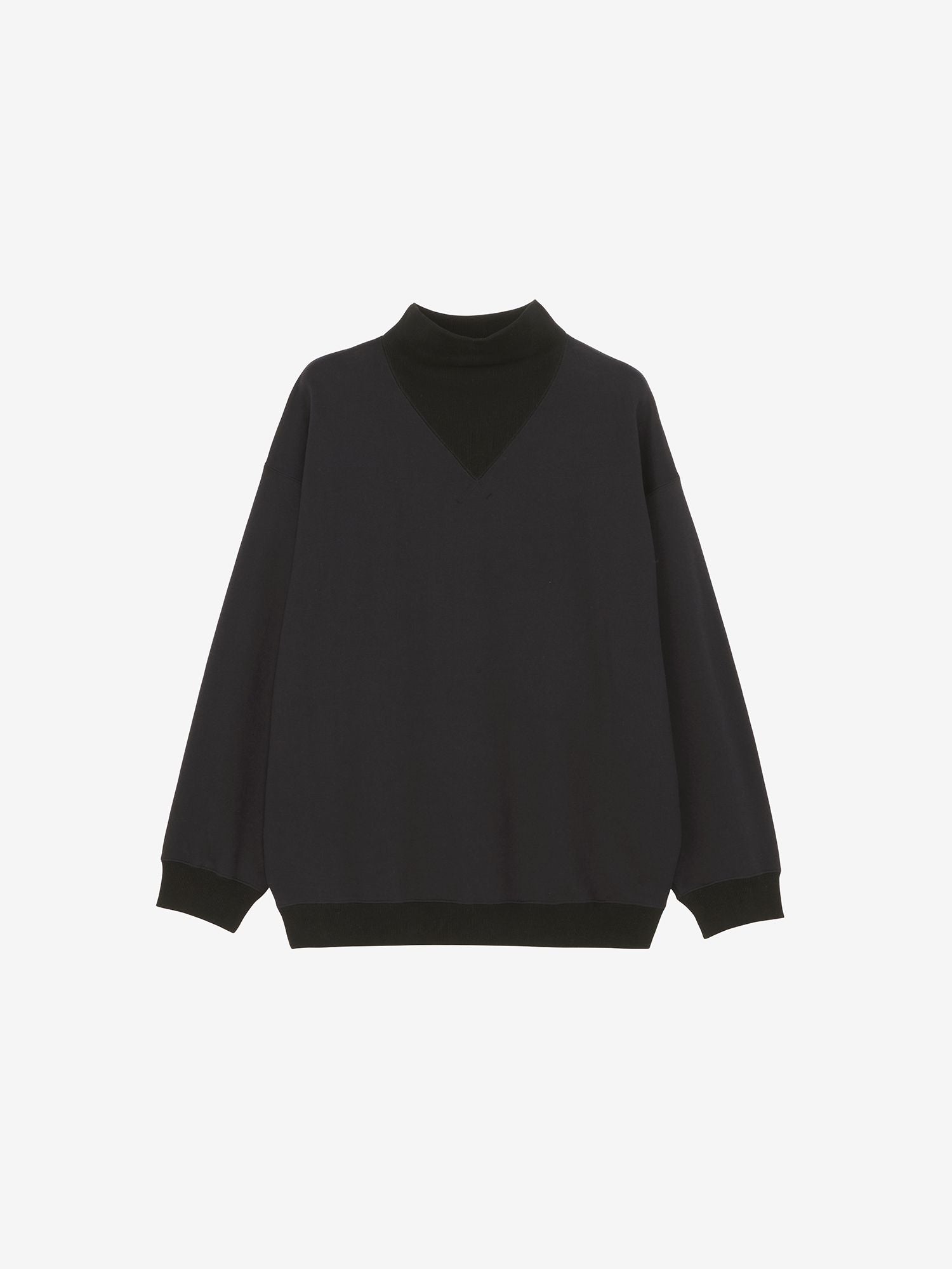 Baritone / Heavy Warm Sweat Mock Neck (Unisex) - Black