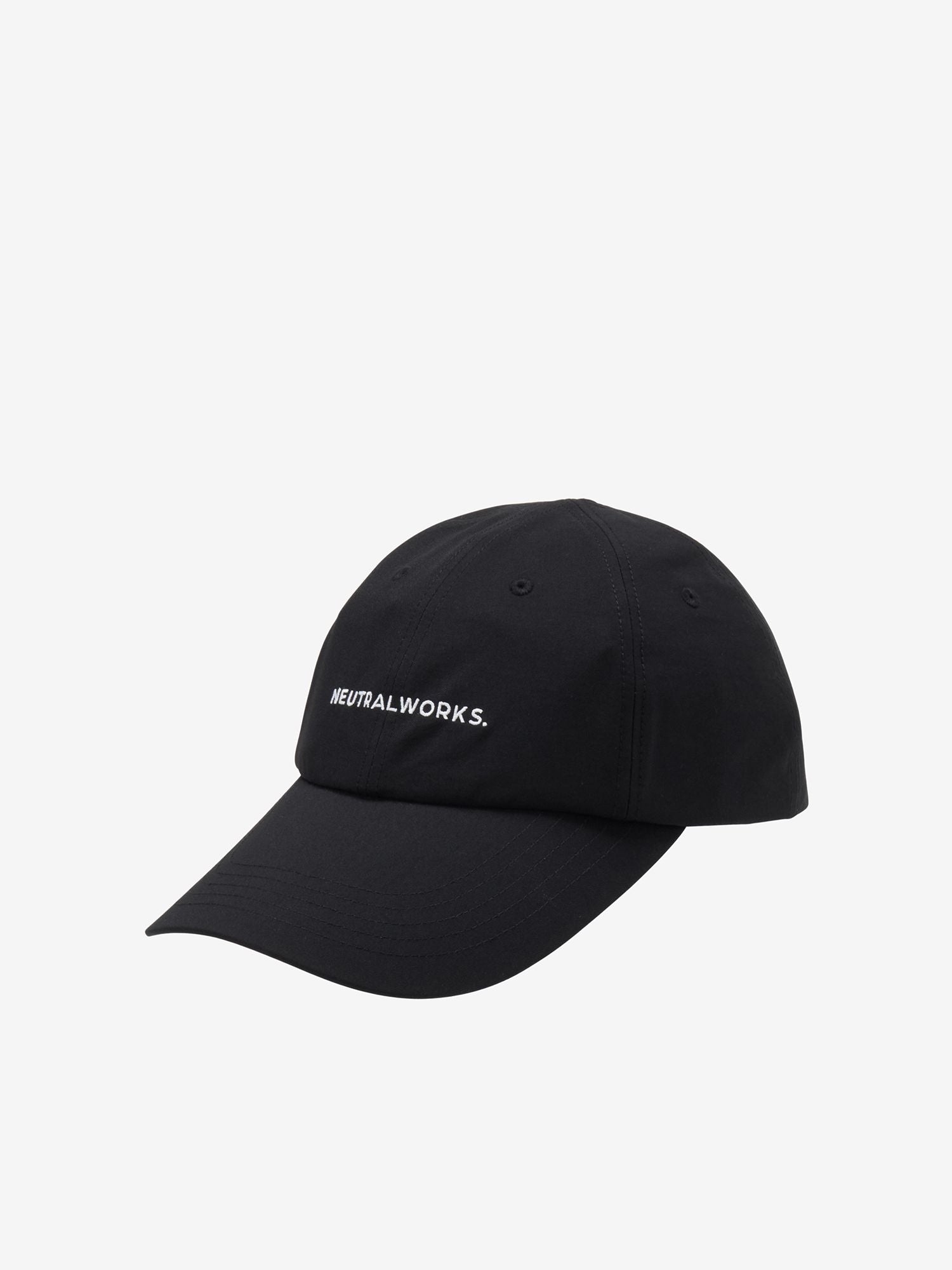 Stretch Woven Long Bill Cap (Unisex) - Black