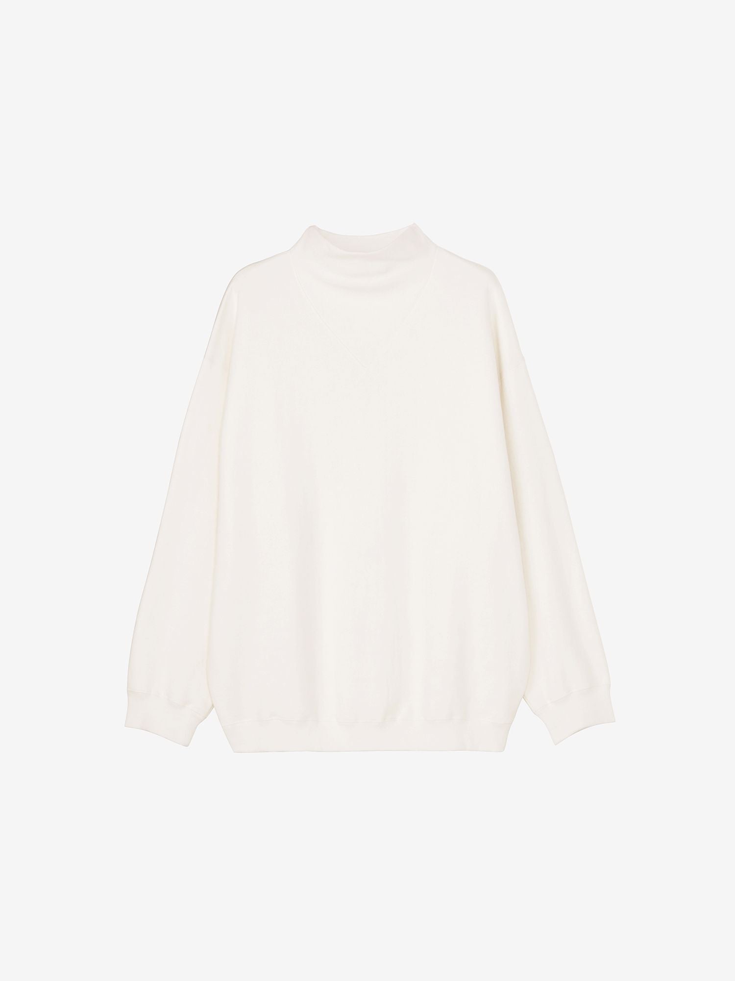 Baritone / Heavy Warm Sweat Mock Neck (Unisex) - White
