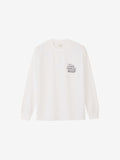 Long Sleeve Free Lang Graphic Crew (Unisex) - White