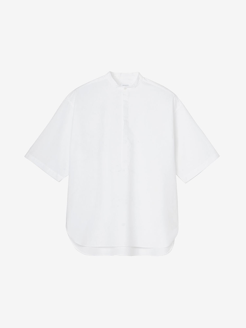 Half Sleeve Broad Band Color Shirt (Unisex) - White