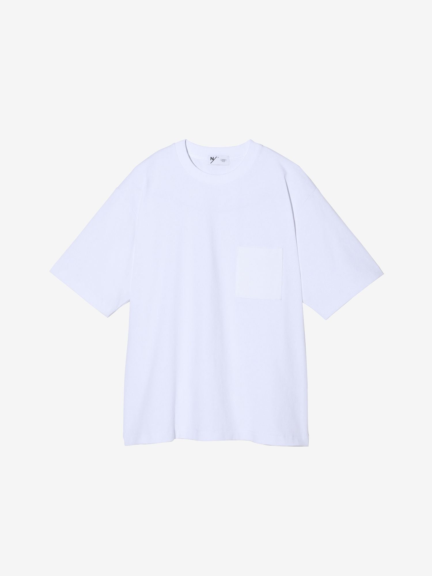 Medium Dry Jersey Big Tee with Pocket (Unisex) - White