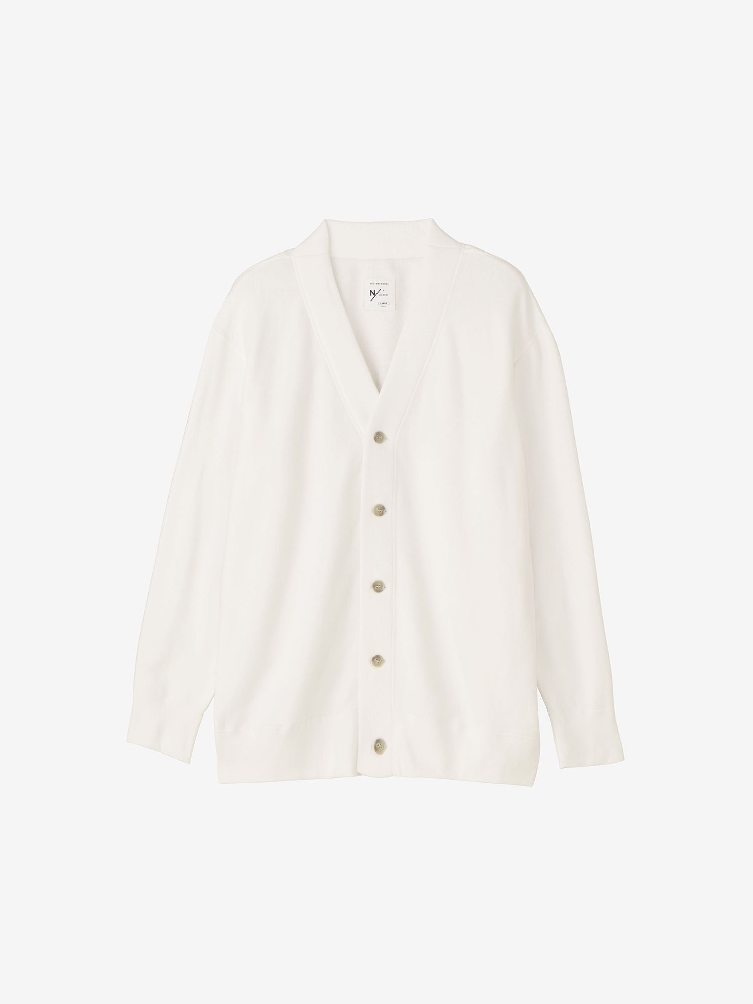 Tove/Sweat Cardigan (Unisex) - White