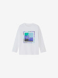 Long Sleeve ES Get Moteted Graphic Tee (Kids) - White