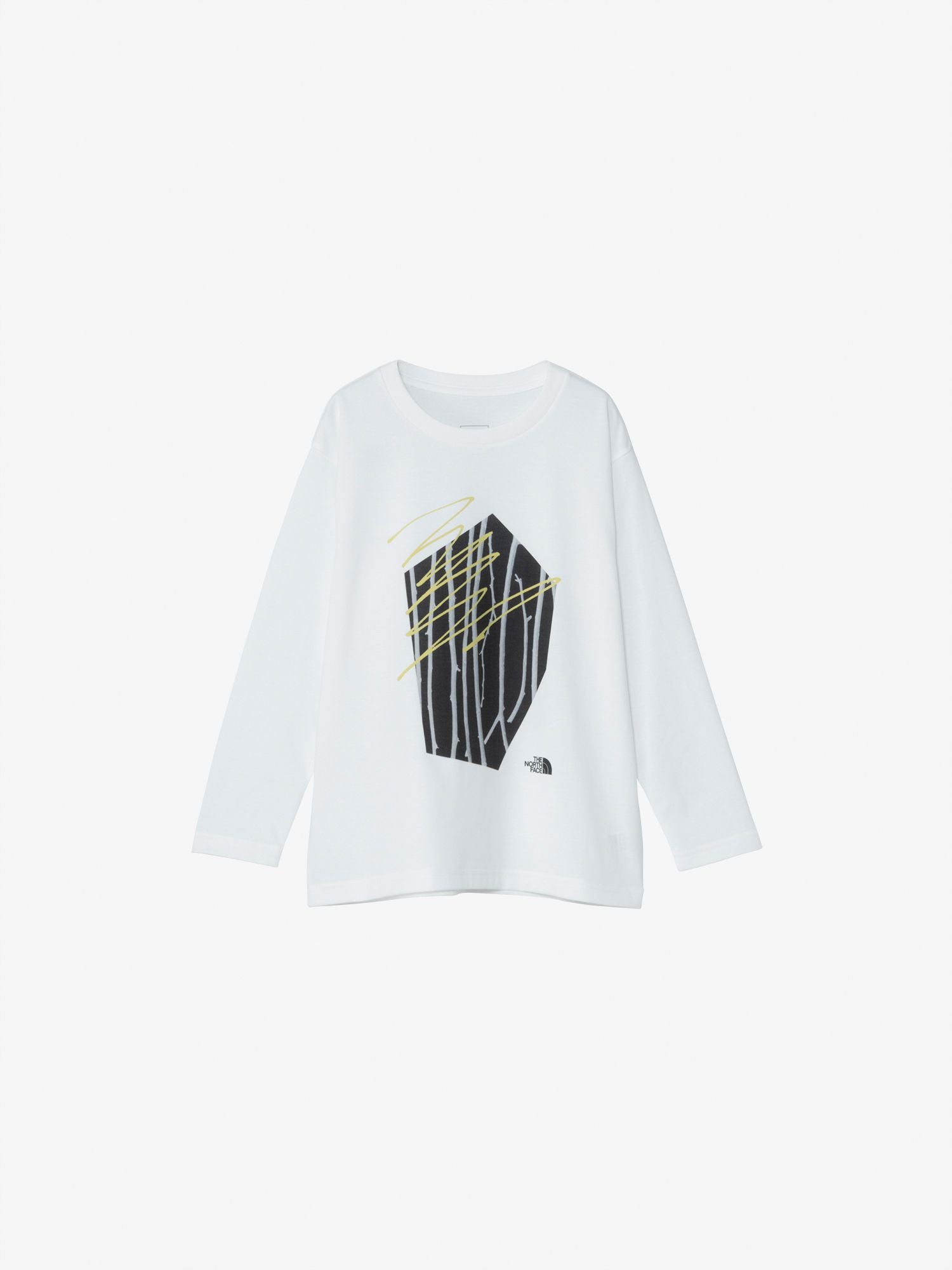 Long Sleeve Cut and Paste Tee (Kids) - White