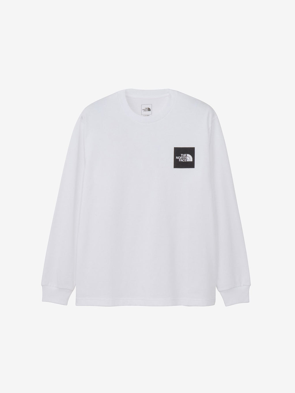 Long Sleeve Square Logo Tee (Unisex) - White