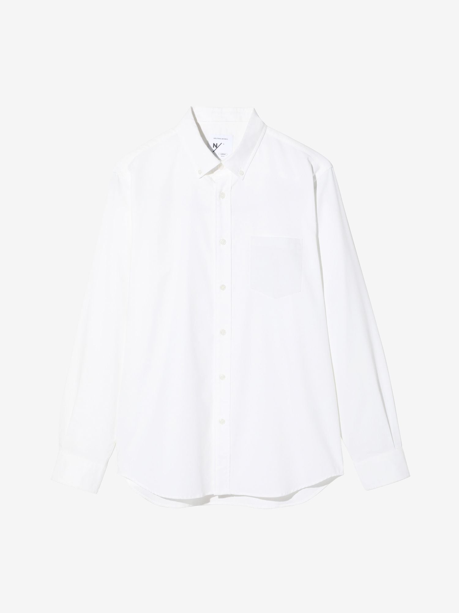 MXP Long Sleeve Standard Oxford Button Down Shirt (Unisex) - White