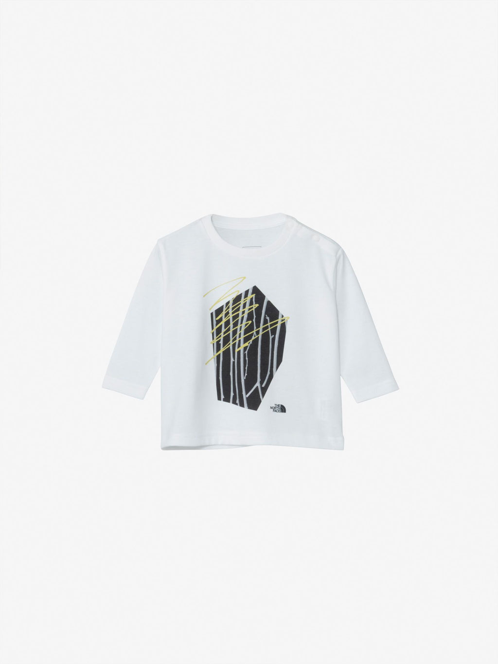 Long Sleeve Cut and Paste Tee (Baby) - White