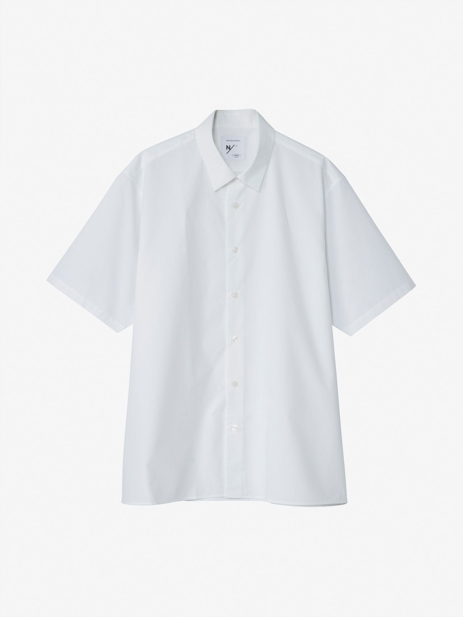 Short Sleeve Smart Broad Shirt (Unisex) - White