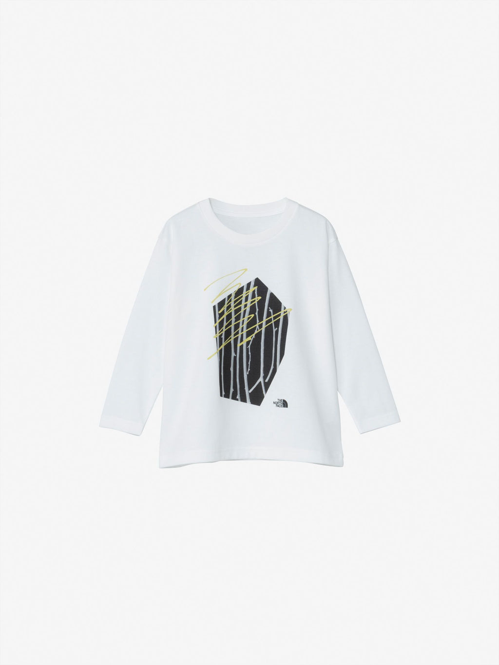 Toddler Long Sleeve Cut and Paste Tee (Kids) - White