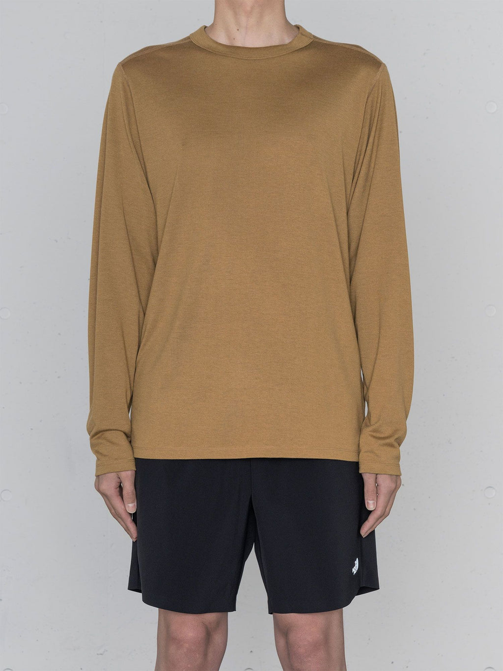 HYKE Long Sleeve Merino Trail Crew (Men's) - Utility Brown