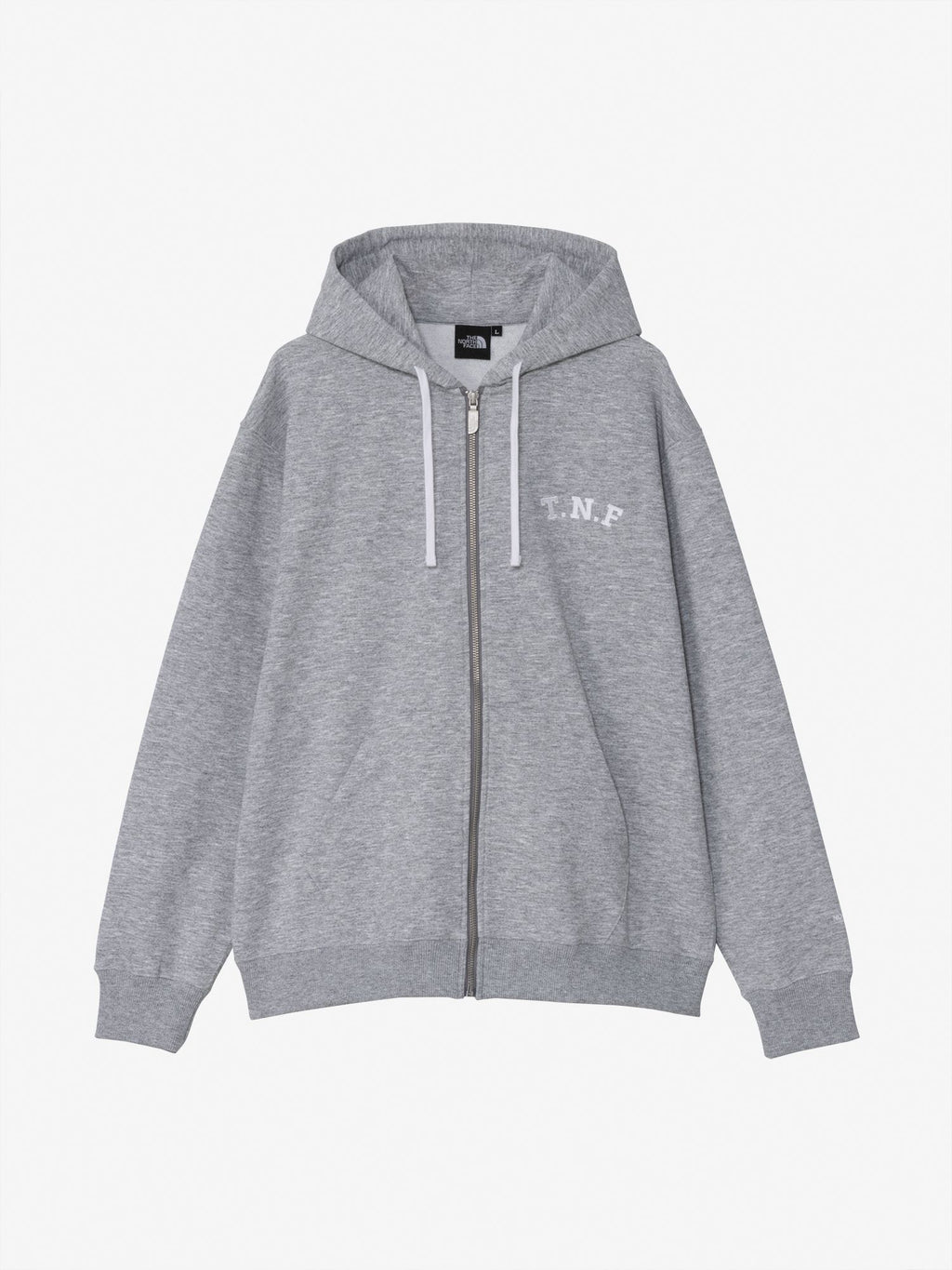 TNF Logo Heather Sweat Full Zip Hoodie (Unisex) - Mix Gray