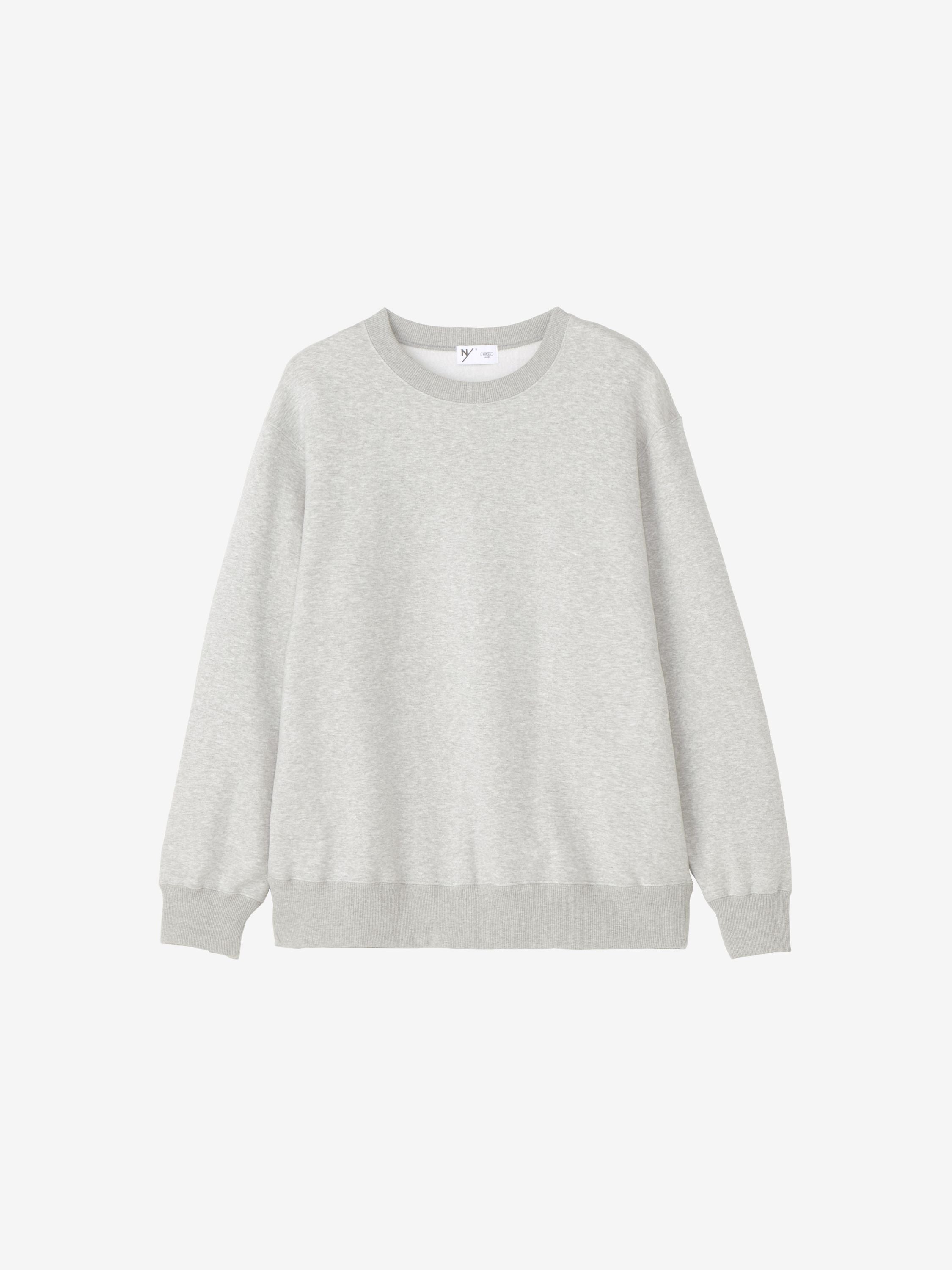 Baritone / Heavy Warm Sweat Long Sleeve Crew (Unisex) - Mix Gray