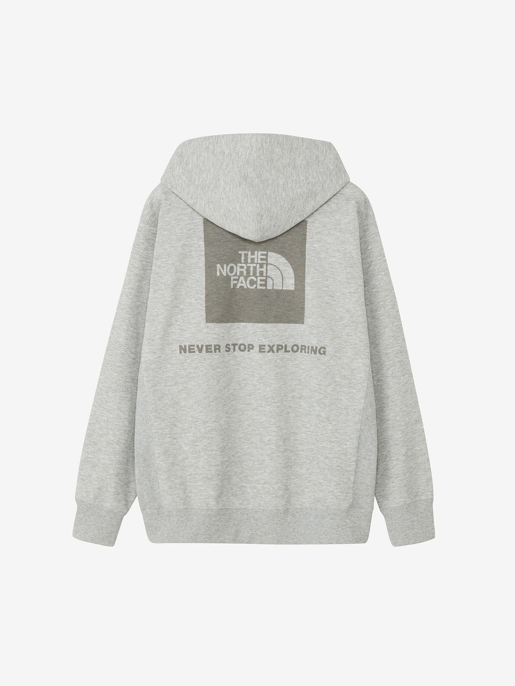 Back Square Logo Hoodie (Unisex) - Mix Gray