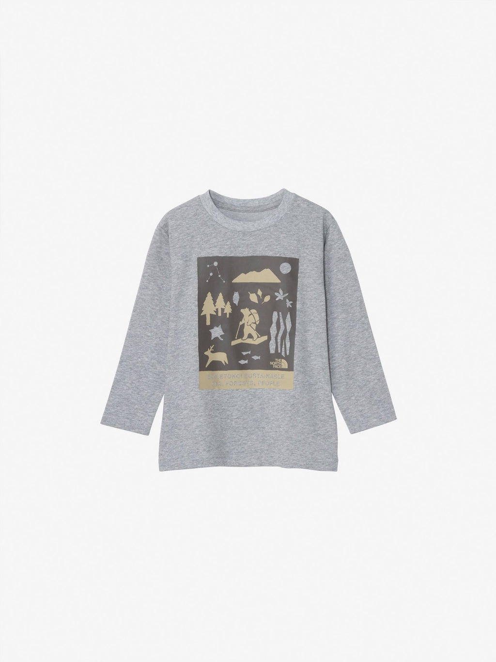 Toddler Long Sleeve Shiretoko Tee (Kids) - Mix Gray