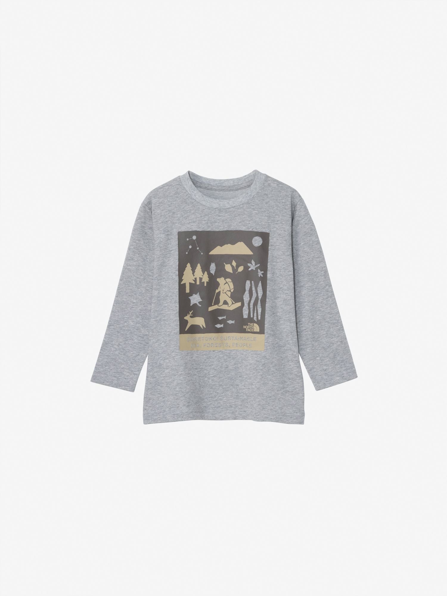 Toddler Long Sleeve Shiretoko Tee (Kids) - Mix Gray