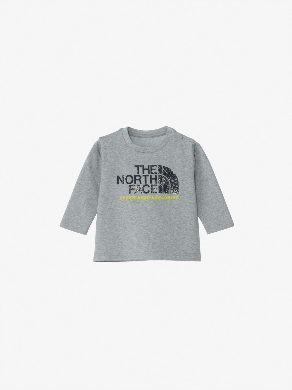 Long Sleeve Bandana Graphic Logo Tee (Baby) - Mix Gray