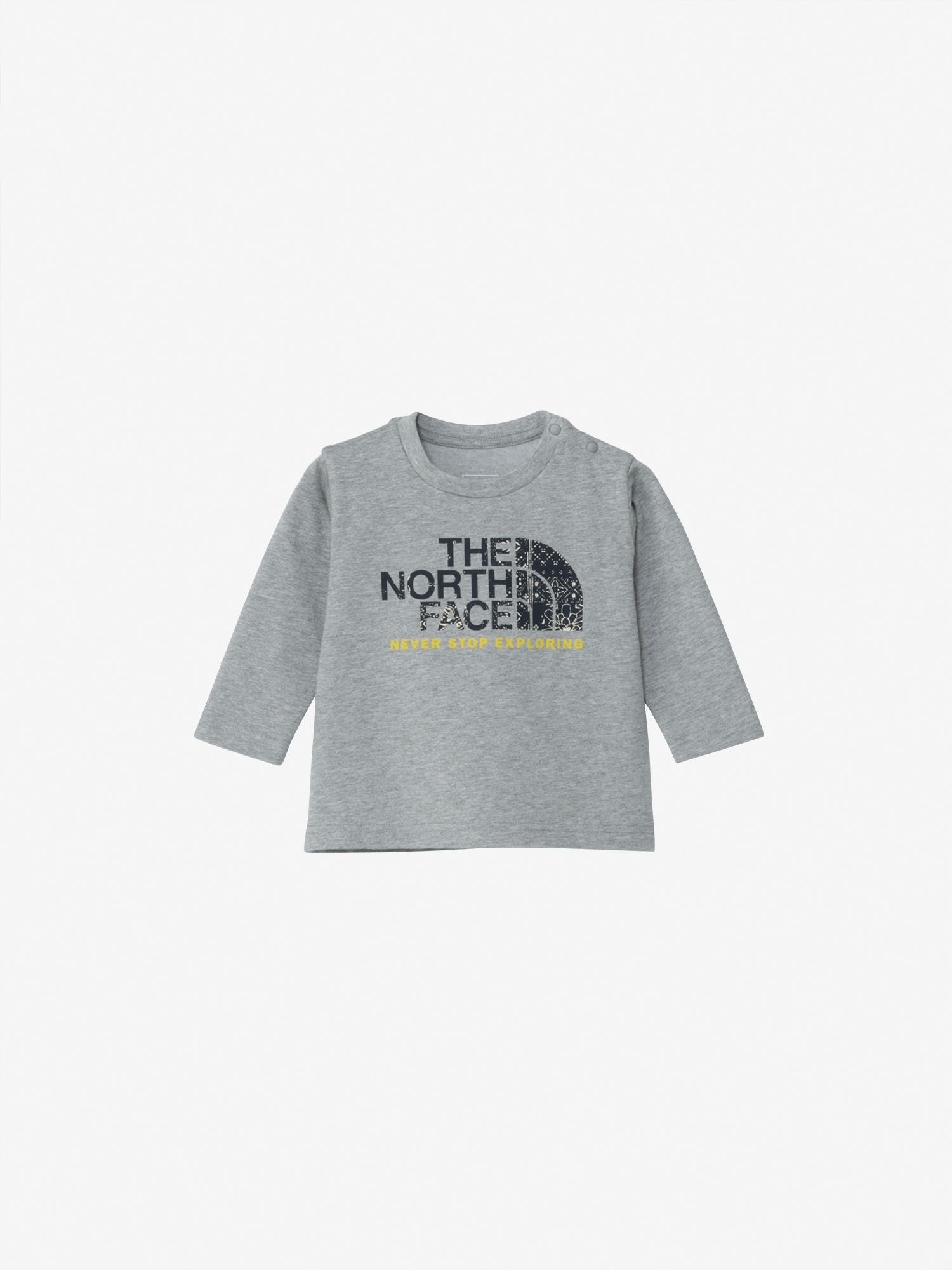 Long Sleeve Bandana Graphic Logo Tee (Baby) - Mix Gray