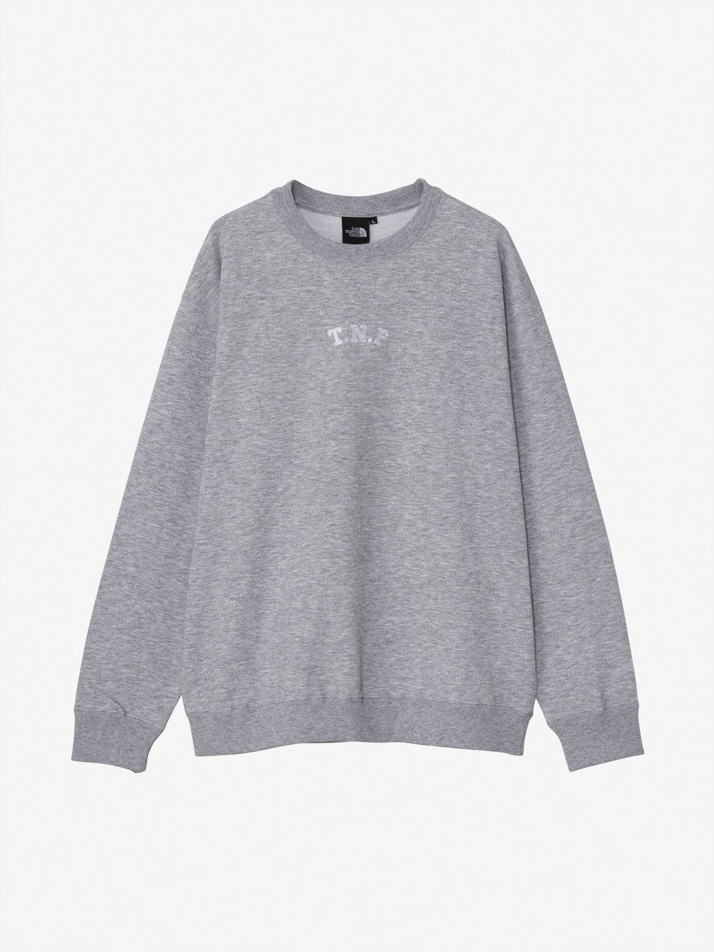 TNF Logo Heather Sweat Crew (Unisex) - Mixed Gray