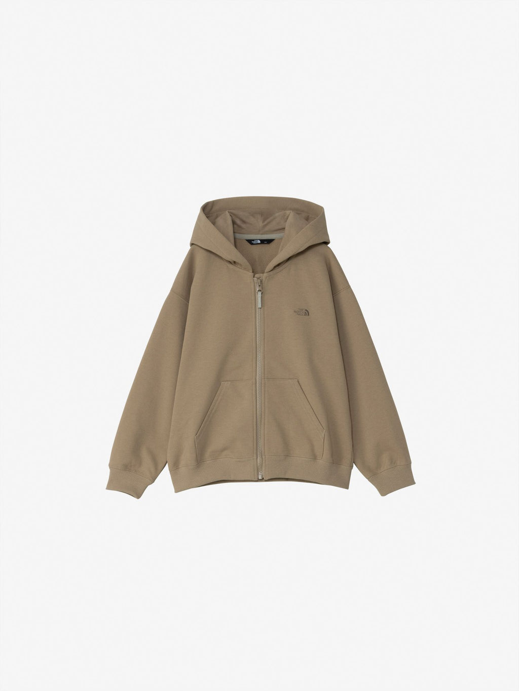 Grizz Sweat Logo Full Zip Hoodie (Kids) - Classic Khaki