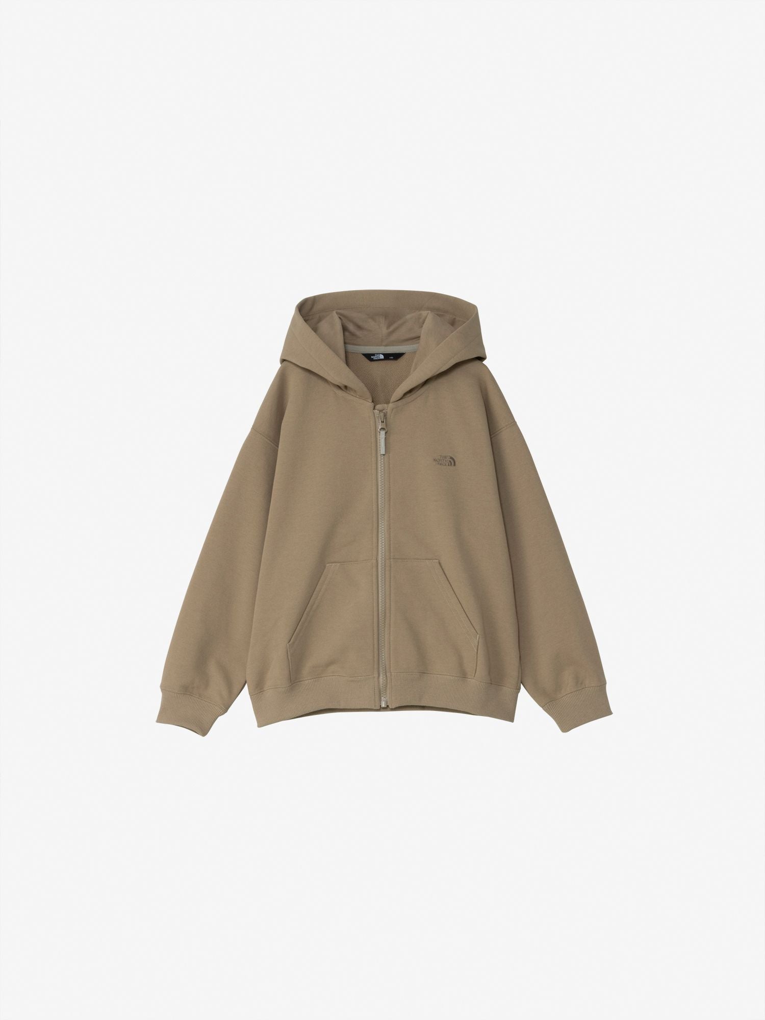Grizz Sweat Logo Full Zip Hoodie (Kids) - Classic Khaki