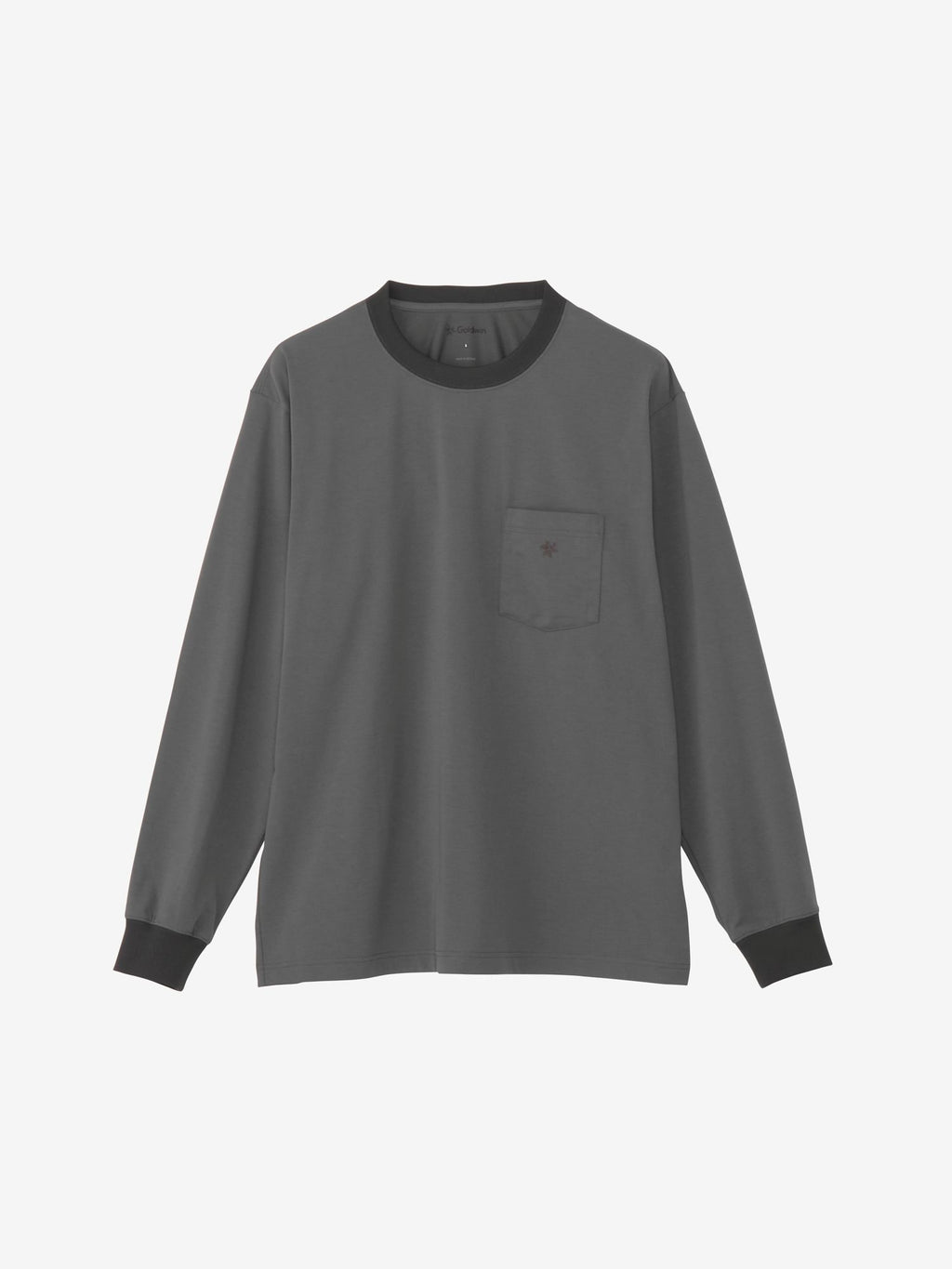 Oversized Pocket Long Sleeve T-Shirt (Unisex) - Deep Charcoal