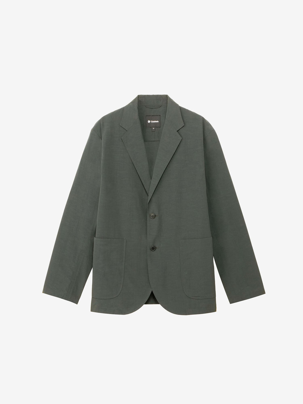 Relaxed Nylon Two-Button Jacket (Unisex) - Deep Charcoal