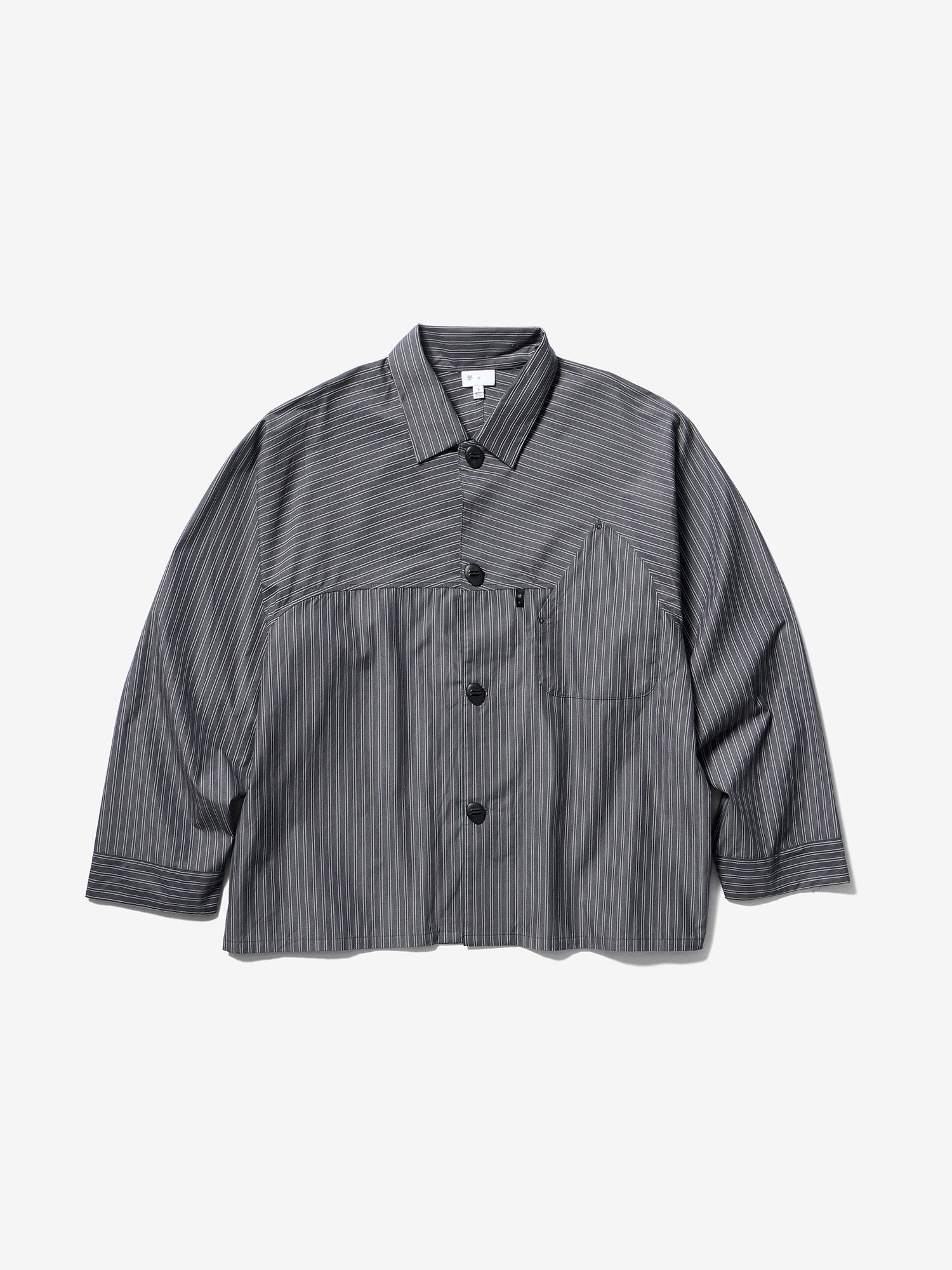 Goldwin 0 Retro Reflective Striped Shirt (Unisex) - Deep Charcoal
