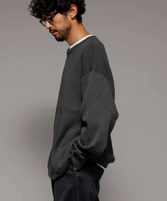 Milan Rib Spindle Crew Knit / Easy Care