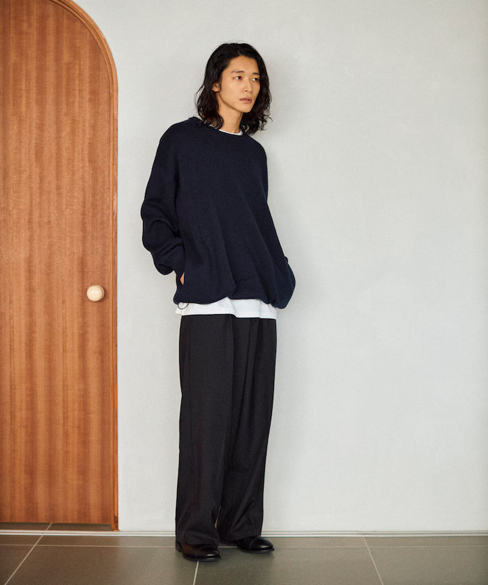 Milan Rib Spindle Crew Knit / Easy Care