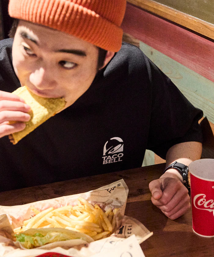 Limited Edition TACOBELL×FREAK'S STORE Exclusive Big Silhouette Back Print Crew Neck T-Shirt