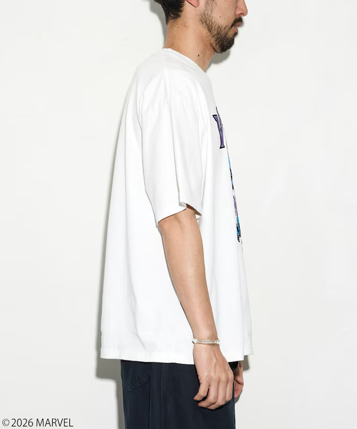 MARVEL/Venom Crew Neck T-Shirt / Static Electric Flock Processing