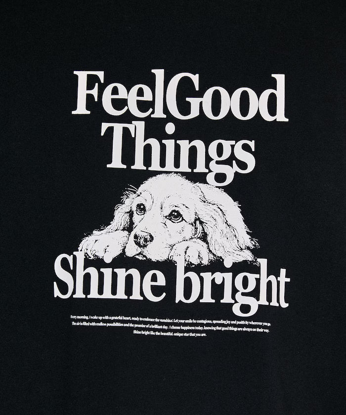 <Functional Material> Shime Bright Dog Print T-shirt Limited Edition
