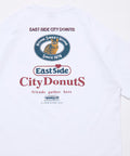 Big Silhouette Back Print Crew Neck T-Shirt / City Dounuts CAT [Limited Edition] - White