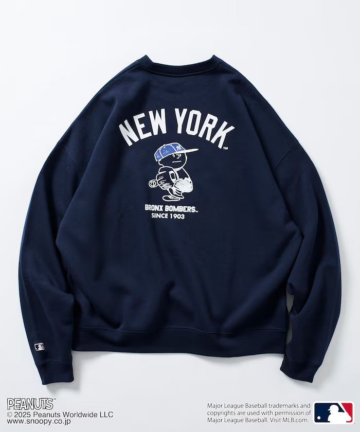 MLB×PEANUTS Exclusive Big Silhouette Back Print Crew Neck Sweat/YANKEES [Limited Edition]