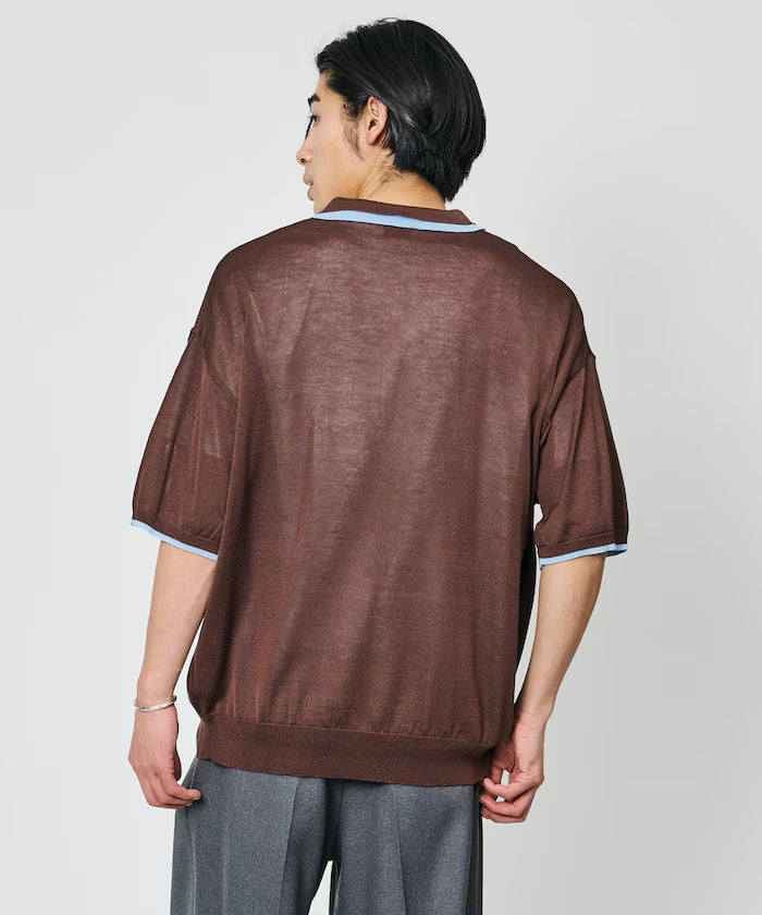 Limited Release Relaxed Fit Color Block Knit Polo Shirt
