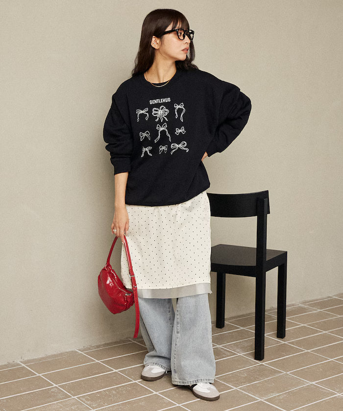 Ribbon Embroidery Crew Sweat Limited Edition