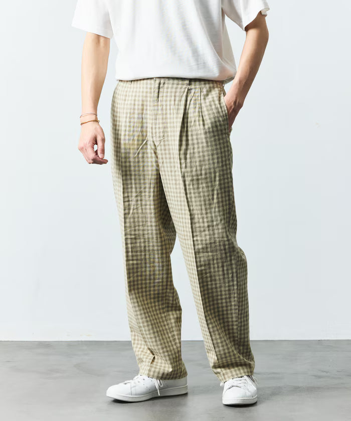 LINEN COTTON EASY SLACKS [Compatible with Setup]