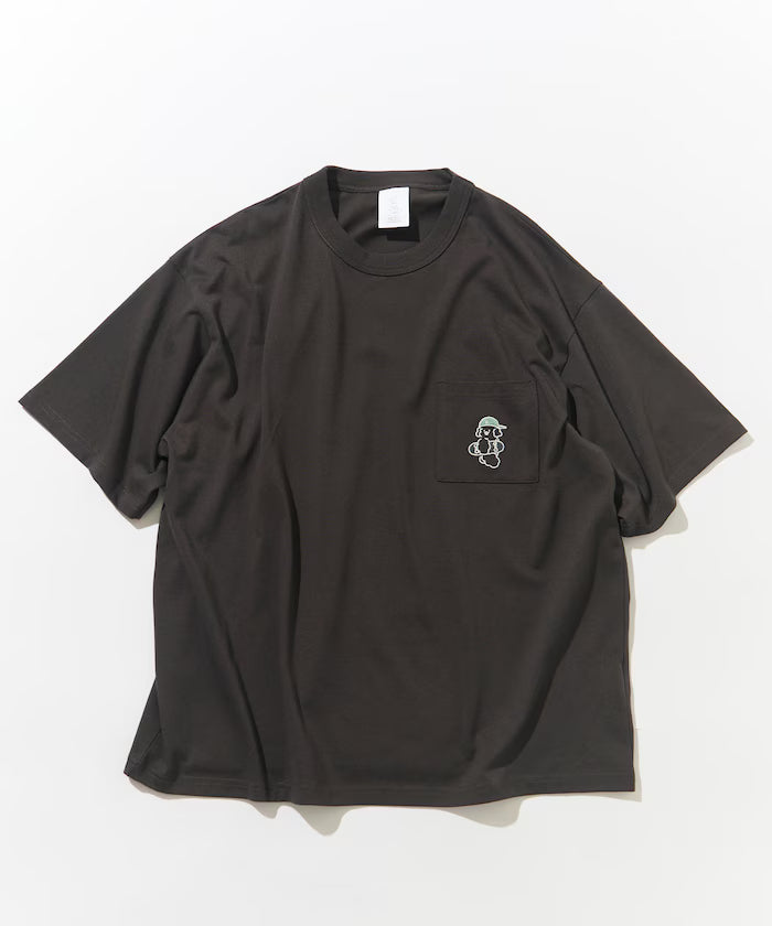 tombonia/Tombonia Back Print Crew Neck Pocket T-Shirt/Skate Boy