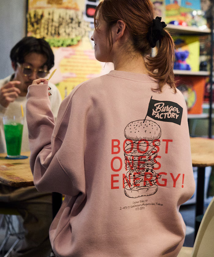 Burger Factory x FREAK'S STORE / Burger Factory Limited Edition Big Silhouette Back Print Crew Neck Sweatshirt [Limited Release]