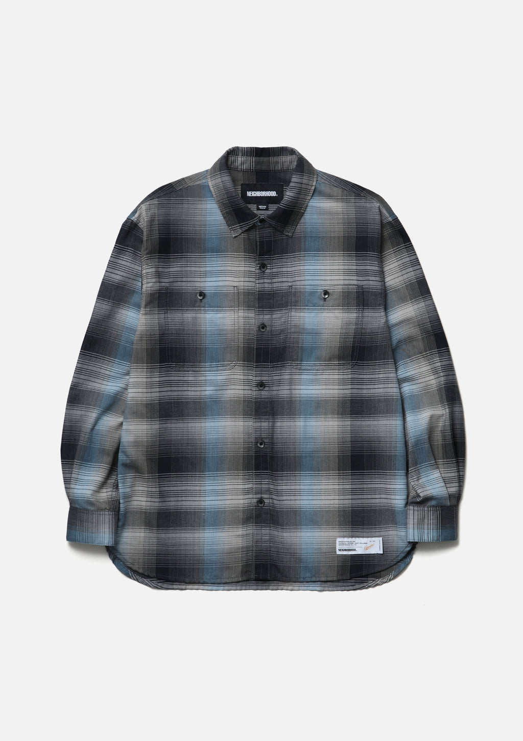 Hombre Check Shirt Ls - BLACK